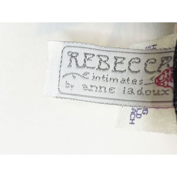 NEW Vintage 90s Rebecca Intimates Small High Cut Black Sheer Negligee Bodysuit - Picture 9 of 10